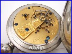 Waltham Coin Silver Pocket Watch Running Very Nice Hunter Case Ps Bartlett