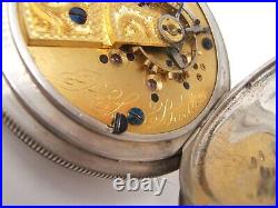 Waltham Coin Silver Pocket Watch Running Very Nice Hunter Case Ps Bartlett