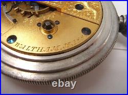 Waltham Coin Silver Pocket Watch Running Very Nice Hunter Case Ps Bartlett