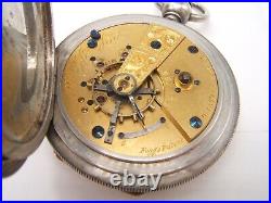 Waltham Coin Silver Pocket Watch Running Very Nice Hunter Case Ps Bartlett