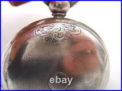 Waltham Coin Silver Pocket Watch Running Very Nice Hunter Case Ps Bartlett