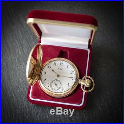 Waltham Gold Filled 17 Jewel Full Hunter Pocket Watch 20 Year MOON Case with Box