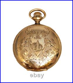 Waltham Gold-Filled Hunter Case Ladies Pocket Watch, Size 6