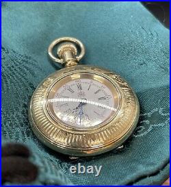 Waltham Gold Filled Ladies Pocket Watch Working Condition