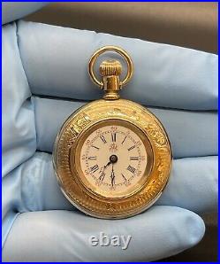 Waltham Gold Filled Ladies Pocket Watch Working Condition