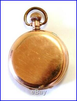 Waltham Gold Plate Pocket Watch in Dennison Moon Case FOR SPARES OR REPAIR