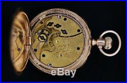Waltham Grade 62 11j Pocket Watch With H. Muhr's Sons Tri Color Gold Filled Case