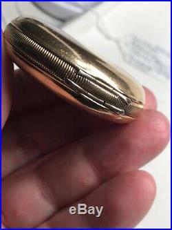Waltham Hillside Chronograph 14s, 13j Pocket Watch In 14k Gold Hunter Case