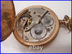 Waltham Hunter Case Pocket Watch Gold Filed 20 Year Case 15j Running