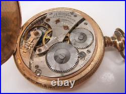 Waltham Hunter Case Pocket Watch Gold Filed 20 Year Case 15j Running