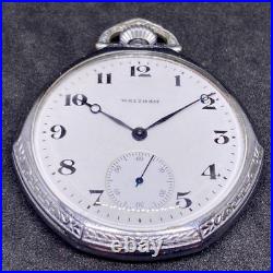 Waltham Manual Pocket Watch Star Watch Case Blue Hands Sub-Dial