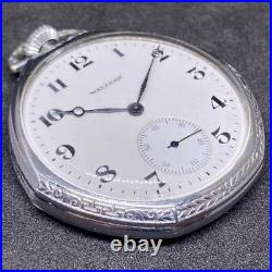 Waltham Manual Pocket Watch Star Watch Case Blue Hands Sub-Dial