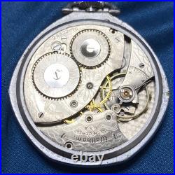 Waltham Manual Pocket Watch Star Watch Case Blue Hands Sub-Dial