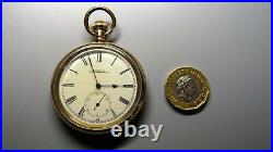 Waltham Mass Pocket Watch in Gold Plated Case