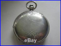 Waltham Model 1857 Key Wind Key Set Silver Hunting Case Watch
