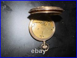 Waltham Model 1890 (94-96) Grade J Gold 10k CASE 6s 7j Keeps Time Sidewind