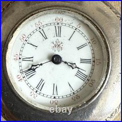 Waltham Model 1891 Size Os Charm/Pocket Watch Runs Coin Silver Case