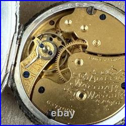 Waltham Model 1891 Size Os Charm/Pocket Watch Runs Coin Silver Case