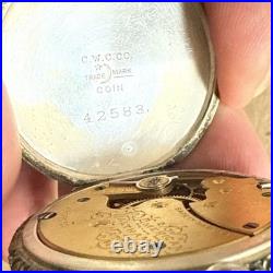 Waltham Model 1891 Size Os Charm/Pocket Watch Runs Coin Silver Case