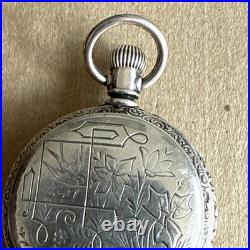 Waltham Model 1891 Size Os Charm/Pocket Watch Runs Coin Silver Case