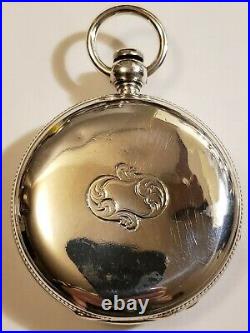 Waltham P. S. Bartlett 18 size 11 jewel Key Wind coin silver hunter case (1883)