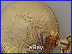 Waltham P. S. Bartlett 18s Hunter Case Pocket Watch Solid 14k Gold Roy Case