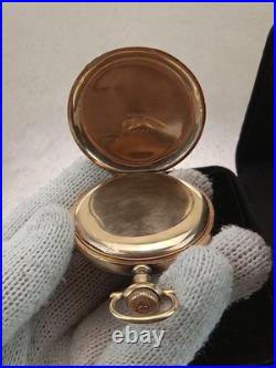 Waltham Pocket Watch 14k Gold Fill Case, Gold Gears, 1920s, 15 Jewel