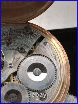 Waltham Pocket Watch 14k Gold Fill Case, Gold Gears, 1920s, 15 Jewel