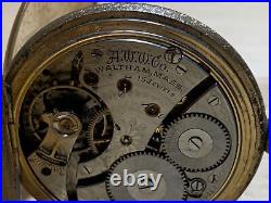 Waltham Pocket Watch Grade 620 16s 1908 15j The Winner 20 YR Gold Filled Case