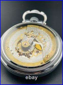 Waltham Pocket Watch Two Tone Appleton Tracey & Co. 18s 17j Display Back Case