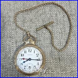 Waltham Railroad Pocket Watch Grade 645 21 Jewel Dual Hour Hands NAWCo 10k case
