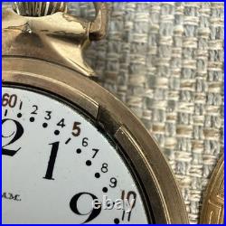 Waltham Railroad Pocket Watch Grade 645 21 Jewel Dual Hour Hands NAWCo 10k case