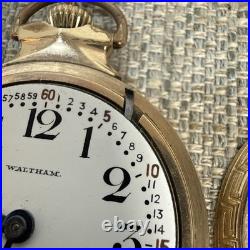 Waltham Railroad Pocket Watch Grade 645 21 Jewel Dual Hour Hands NAWCo 10k case