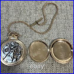 Waltham Railroad Pocket Watch Grade 645 21 Jewel Dual Hour Hands NAWCo 10k case