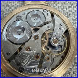 Waltham Railroad Pocket Watch Grade 645 21 Jewel Dual Hour Hands NAWCo 10k case