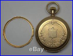 Waltham Riverside 14 K Solid Gold Hunter Pocket Watch Case Only 65838-1 Dbw