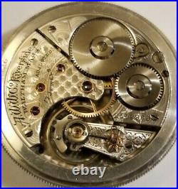 Waltham Riverside 16S. 17J. Adj. High Grade mint fancy dial coin silver case