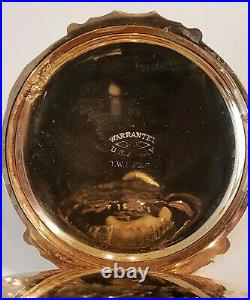 Waltham Riverside Maximus 16S RARE 23 jewel 14K Solid Gold Box Hinge Case (1901)