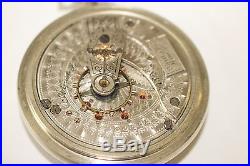 Waltham Santa Fe Route 17 Jewels Adjusted Pocket Watch Silverode Case Cres St