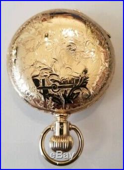 Waltham Scarce 14S. Chronograph 13 jewel adj (1887) super 14K gold filled case