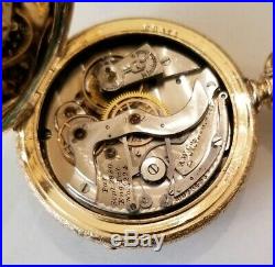 Waltham Scarce 14S. Chronograph 13 jewel adj (1887) super 14K gold filled case