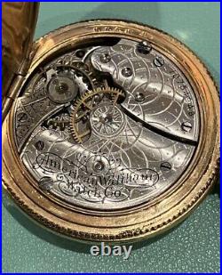 Waltham Seaside Model 1891 7J, 0s, in 25 yr. Hunter Case Pocket Watch Working