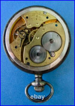 Waltham Silver Case Antique American Open Face Pocket Watch 1903