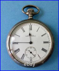 Waltham Silver Case Antique American Open Face Pocket Watch 1903