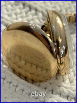 Waltham Traveler 10K Gold Filled Ladies Pocket Watch J Boss Keystone Case Vtg US