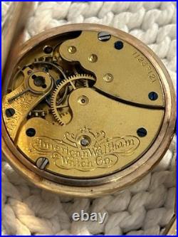 Waltham Traveler 10K Gold Filled Ladies Pocket Watch J Boss Keystone Case Vtg US