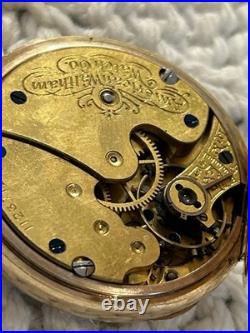 Waltham Traveler 10K Gold Filled Ladies Pocket Watch J Boss Keystone Case Vtg US