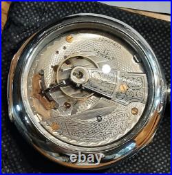 Waltham USA Open-Face 17J Display back rare hinged case Pocket Watch! U. S. A