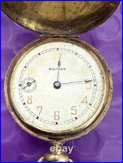 Waltham US ASSAY 14k Solid Gold Roy Case Pocket Watch NON WORKING (2402)