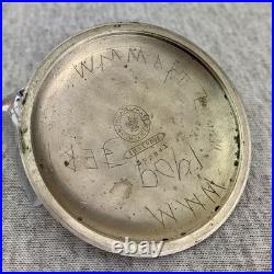 Waltham Vanguard 1892 Pocket Watch Calgary 19J Silverode Case Run Repair Restore